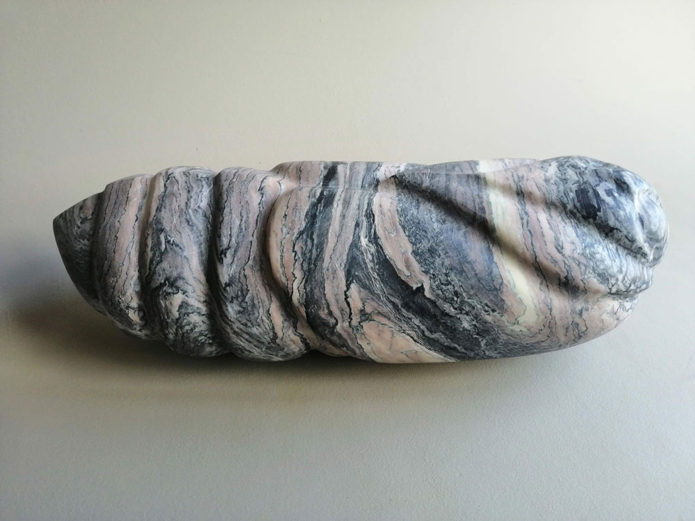 Alison Munby, Pupa, Rosso Luana marble 11cm x 39cm x 15cm